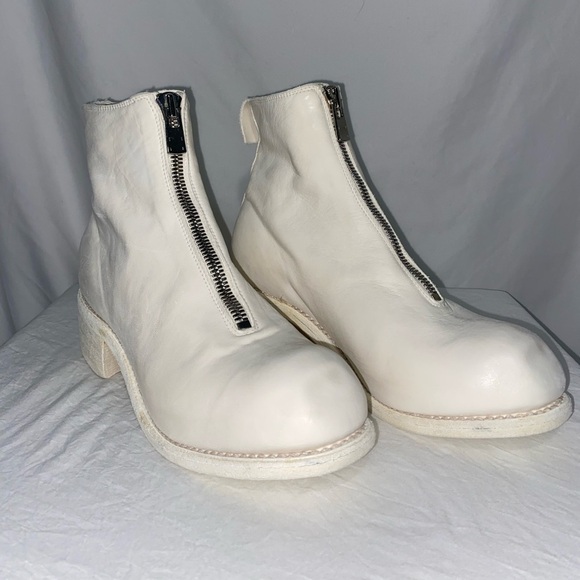 Guidi *NEW* PL1 White Soft Horse Full Grain Front Zip Ankle Boots - Picture 4 of 17